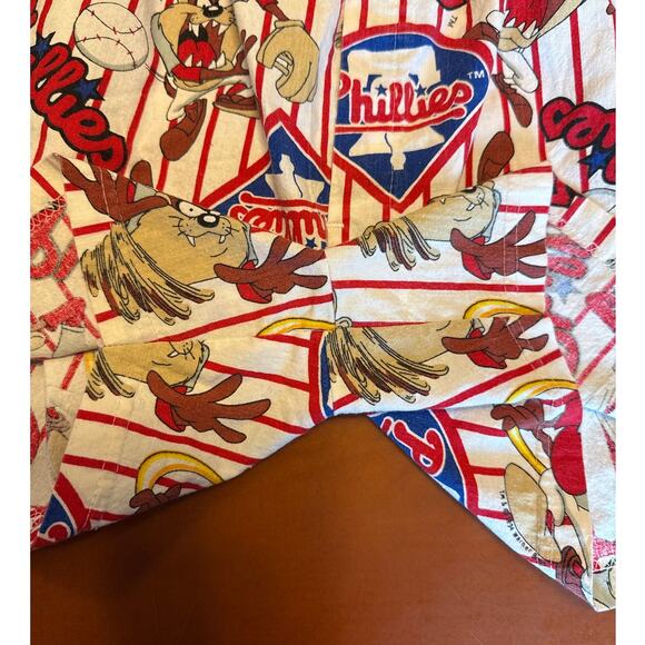 Vintage Phillies Taz Boxer Shorts Youth XL 90s Looney Tunes NWOT Baseball - Picture 7 of 8